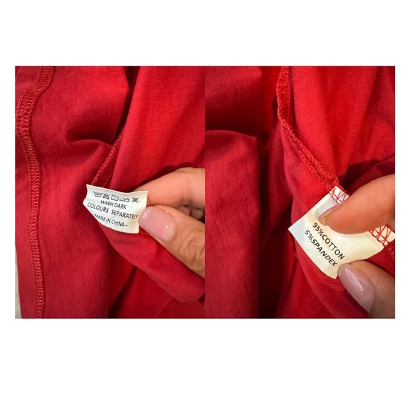 Red V-Neck Fit and Flare Mini Dress | M | Styleword Summer Dress - Picture 6 of 8